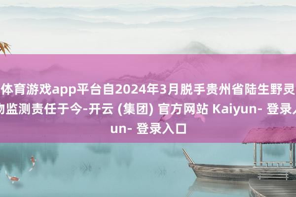 体育游戏app平台自2024年3月脱手贵州省陆生野灵活物监测责任于今-开云 (集团) 官方网站 Kaiyun- 登录入口