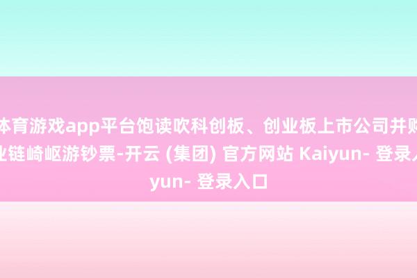 体育游戏app平台饱读吹科创板、创业板上市公司并购产业链崎岖游钞票-开云 (集团) 官方网站 Kaiyun- 登录入口