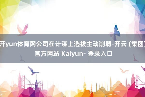 开yun体育网公司在计谋上选拔主动削弱-开云 (集团) 官方网站 Kaiyun- 登录入口