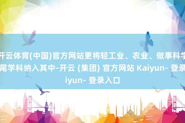 开云体育(中国)官方网站更将轻工业、农业、做事科学等长尾学科纳入其中-开云 (集团) 官方网站 Kaiyun- 登录入口