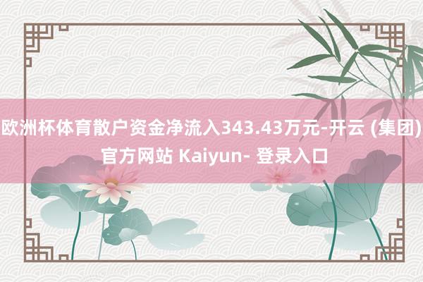 欧洲杯体育散户资金净流入343.43万元-开云 (集团) 官方网站 Kaiyun- 登录入口