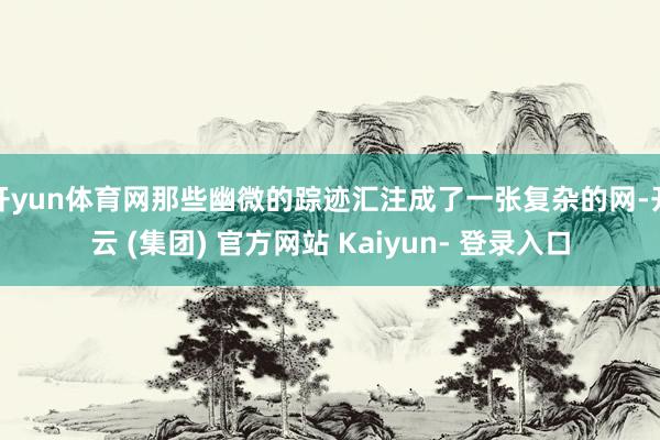 开yun体育网那些幽微的踪迹汇注成了一张复杂的网-开云 (集团) 官方网站 Kaiyun- 登录入口