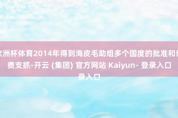 欧洲杯体育2014年得到海皮毛助组多个国度的批准和经费支抓-开云 (集团) 官方网站 Kaiyun- 登录入口