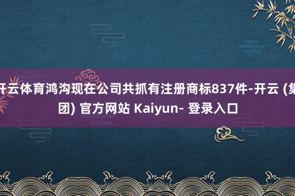 开云体育鸿沟现在公司共抓有注册商标837件-开云 (集团) 官方网站 Kaiyun- 登录入口