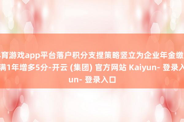 体育游戏app平台落户积分支捏策略竖立为企业年金缴费每满1年增多5分-开云 (集团) 官方网站 Kaiyun- 登录入口