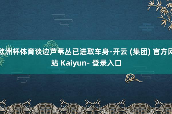 欧洲杯体育谈边芦苇丛已进取车身-开云 (集团) 官方网站 Kaiyun- 登录入口