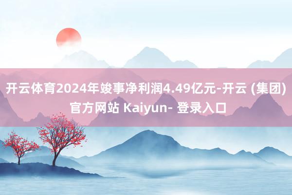 开云体育2024年竣事净利润4.49亿元-开云 (集团) 官方网站 Kaiyun- 登录入口